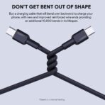 Aukey CB-NCC1 Cáp sạc C to C Hỗ trợ sạc nhanh PD 60W, Bọc nylon siêu bền Dài 1m - Ảnh 7