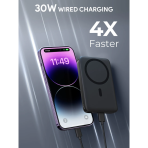 Pin Dự Phòng Không Dây AUKEY MagFusion PB-MS02 10000mAh 30W (Wireless Charging Qi 15W, With Stand) - Ảnh 6