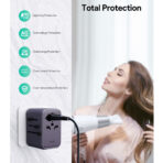 Aukey PA-TA08 65W Sạc nhanh PPS 45W, PD 30W, USB A + 4 Type C, AC 2500W tương thích 150 Quốc gia - Ảnh 5