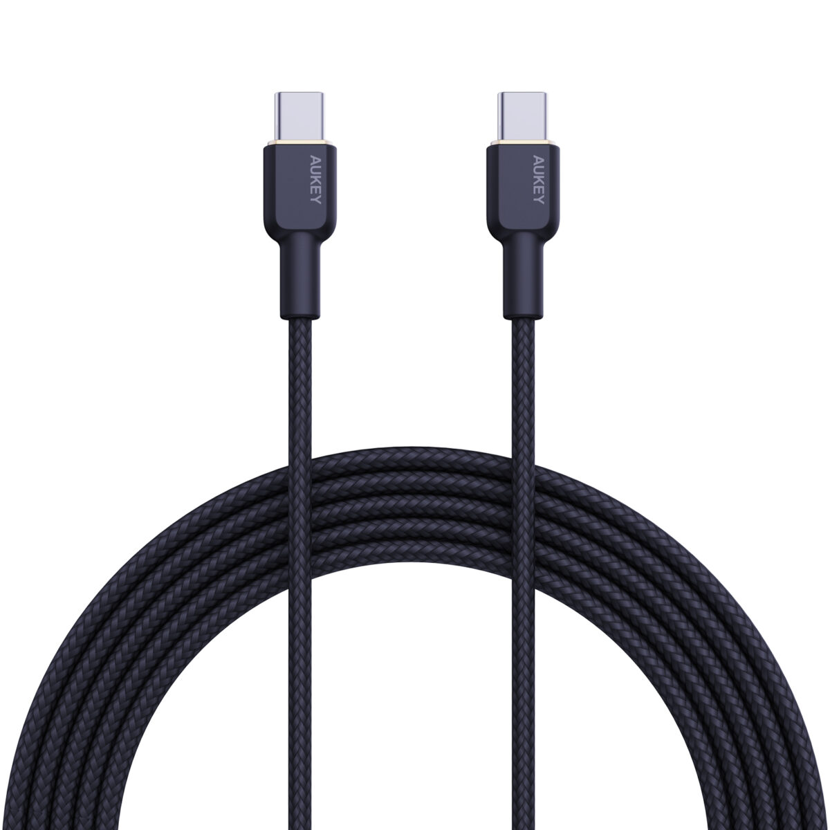 Aukey CB-NCC1 Cáp sạc C to C Hỗ trợ sạc nhanh PD 60W, Bọc nylon siêu bền Dài 1m - Ảnh 1