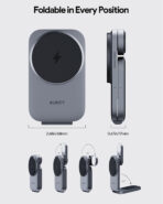 Đế sạc không dây AUKEY LC-MC312 MagFusion Z Qi2 3-in-1 Foldable Magnetic Fast Wireless Charging Station - Ảnh 5