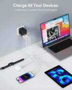 Củ Sạc Du Lịch 4C+1A AUKEY PA-TA08A 65W (US/AU/UK/EU, + AC Socket) - Ảnh 4