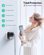 Củ Sạc Du Lịch 4C+1A AUKEY PA-TA08A 65W (US/AU/UK/EU, + AC Socket) - Ảnh 7