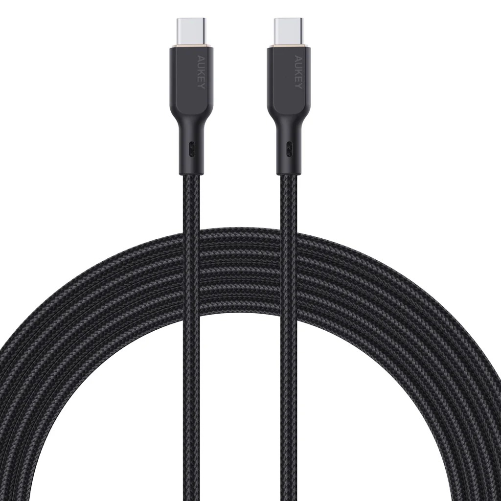 imgi_1_CB-KCC101Black_2_9815aa0b-bc07-438c-bebf-91629baf3408_1024x1024 Cáp Sạc Nhanh C to C AUKEY CB-KCC101/CB-KCC102 100W (1m/1.8m, with Kevlar Core) - Ảnh 1