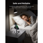 Đế Sạc Đứng Không Dây 2-in-1 AUKEY Qi2.2 MagFusion 2X LC-MC213 25W (Wireless Charging Qi2.2 25W, Strong Magnetic Force, 360° Rotation) - Ảnh 9