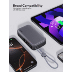 Pin Dự Phòng AUKEY PB-Y47 10000mAh 30W (1*Type-C + 1*USB-A Port + Built-in Type-C cable, Digital Display) - Ảnh 6