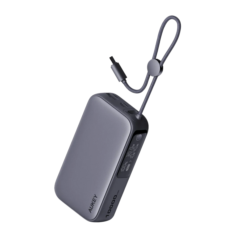 imgi_7_1_0afdcd1eac974ffdbd7f46b40495bfeb_master Pin Dự Phòng AUKEY PB-Y47 10000mAh 30W (1*Type-C + 1*USB-A Port + Built-in Type-C cable, Digital Display) - Ảnh 1