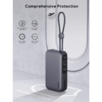 Pin Dự Phòng AUKEY PB-Y47 10000mAh 30W (1*Type-C + 1*USB-A Port + Built-in Type-C cable, Digital Display) - Ảnh 2