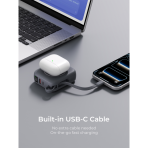 Pin Dự Phòng Không Dây AUKEY PB-MS22 10000mAh 20W (CCC / 3C Certification, 1*Type-C + 1*USB-A + 1*Type-C Built-in Cable, Digital Display, Support Wireless Charging 15W) - Ảnh 2