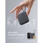 Pin Dự Phòng Không Dây AUKEY PB-MS22 10000mAh 20W (CCC / 3C Certification, 1*Type-C + 1*USB-A + 1*Type-C Built-in Cable, Digital Display, Support Wireless Charging 15W) - Ảnh 4