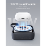 Pin Dự Phòng Không Dây AUKEY PB-MS22 10000mAh 20W (CCC / 3C Certification, 1*Type-C + 1*USB-A + 1*Type-C Built-in Cable, Digital Display, Support Wireless Charging 15W) - Ảnh 6
