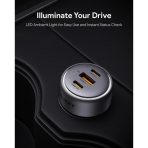Tẩu Sạc Ô Tô AUKEY CC-P1 Pathfinder Mix 3 66W (2*Type-C + 1*USB-A port, LED Indicator Light) - Ảnh 6