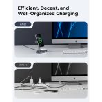 Đế Sạc Đứng Không Dây 2-in-1 AUKEY Qi2.2 MagFusion 2X LC-MC213 25W (Wireless Charging Qi2.2 25W, Strong Magnetic Force, 360° Rotation) - Ảnh 6