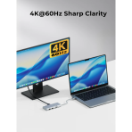 HUB Mở Rộng Đa Năng 6-in-1 AUKEY OfficeDok UH-CUH02 (Type-C to 1*HDMI 4K@60Hz + 2*USB-A 3.2 10Gbps + 2*Type-C 3.2 10Gbps + 1*Type-C PD100W) - Ảnh 4