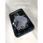 Tẩu Sạc Ô Tô Kèm Cáp Type-C AUKEY Pathfinder Sling CC-P5 67W (1*Type-C + 1*USB-A port, LED Indicator Light) - Ảnh 2